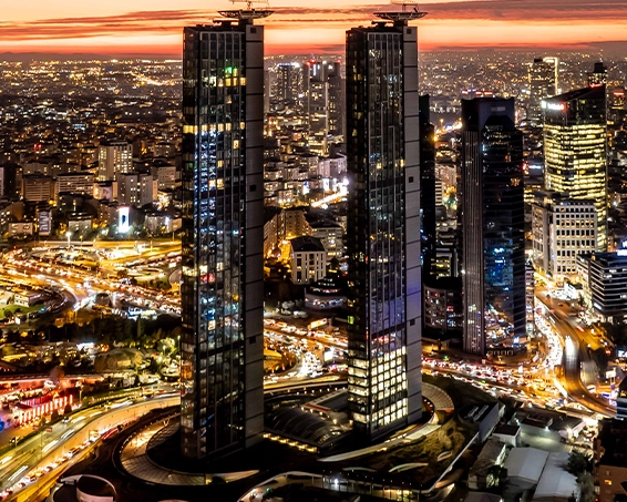 Çiftçi Towers Türkerler Gece Dış Görünüm